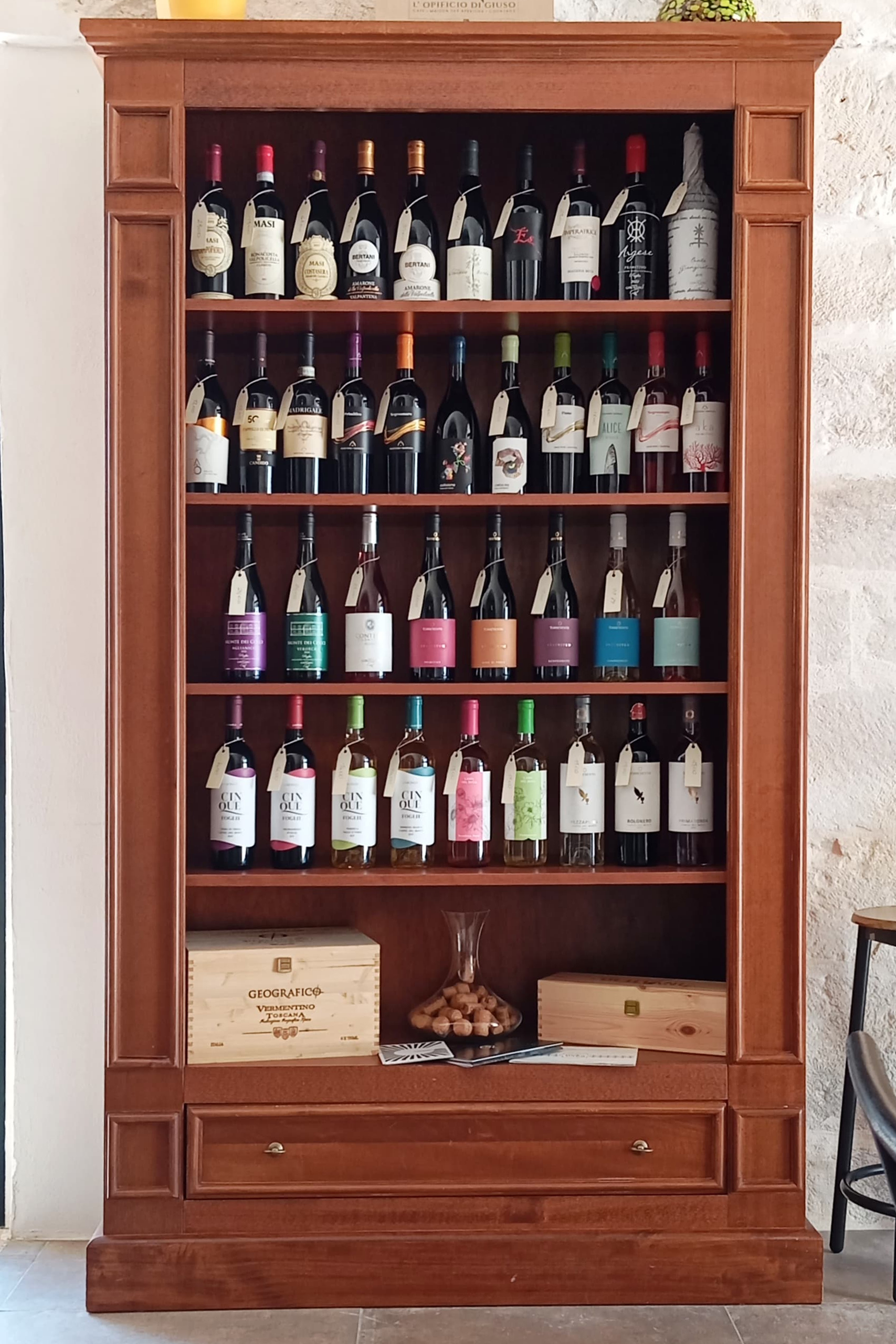 Wine shop at L'Opificio di Giuso
